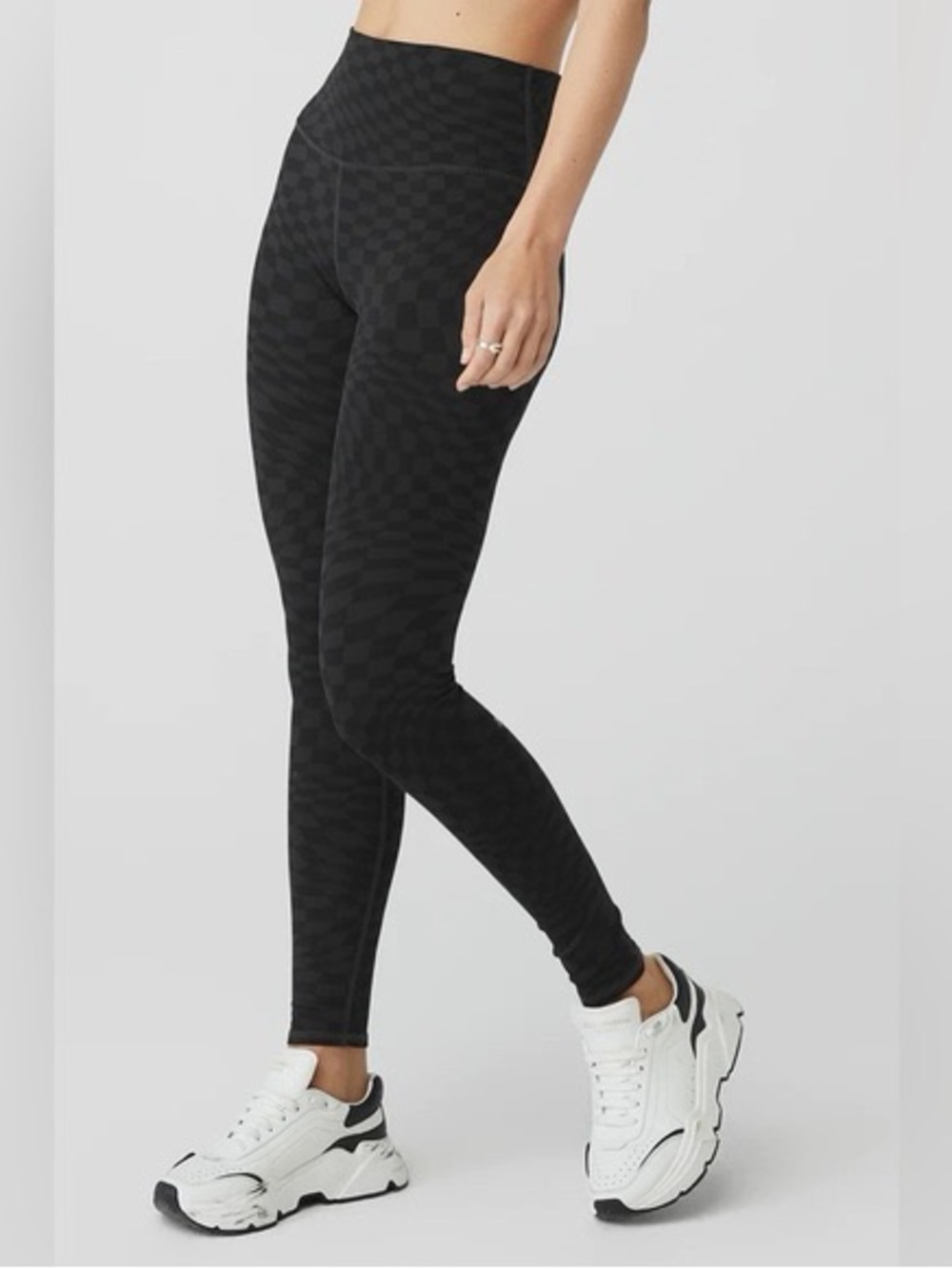 NWT Alo Jacquard High-Waist Checkered Legging, Sz S
